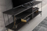 Comoda TV Eze, Crem - Alb - Maro - Gri, 120x45x30 cm - Maro