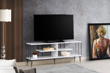 Comoda TV Eze, Crem - Alb - Maro - Gri, 120x45x30 cm - Alb