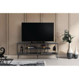 Comoda TV Eze, Crem - Alb - Maro - Gri, 120x45x30 cm - Gri