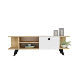 Comoda TV Fantery cu Rafturi si Usa, Nuc - Stejar, 120x45x30 cm - Stejar