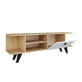 Comoda TV Fantery cu Rafturi si Usa, Nuc - Stejar, 120x45x30 cm - Stejar