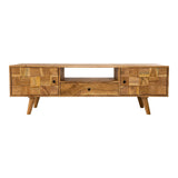 Comoda TV Firpo, Natural, 130x35x45 cm