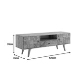 Comoda TV Firpo, Natural, 130x35x45 cm