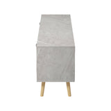 Comoda TV Gorna, Aspect marmura, Bej, 180x35x49 cm