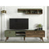 Comoda TV Heron cu biblioteca, Nuc, 180 x 48 x 35 cm