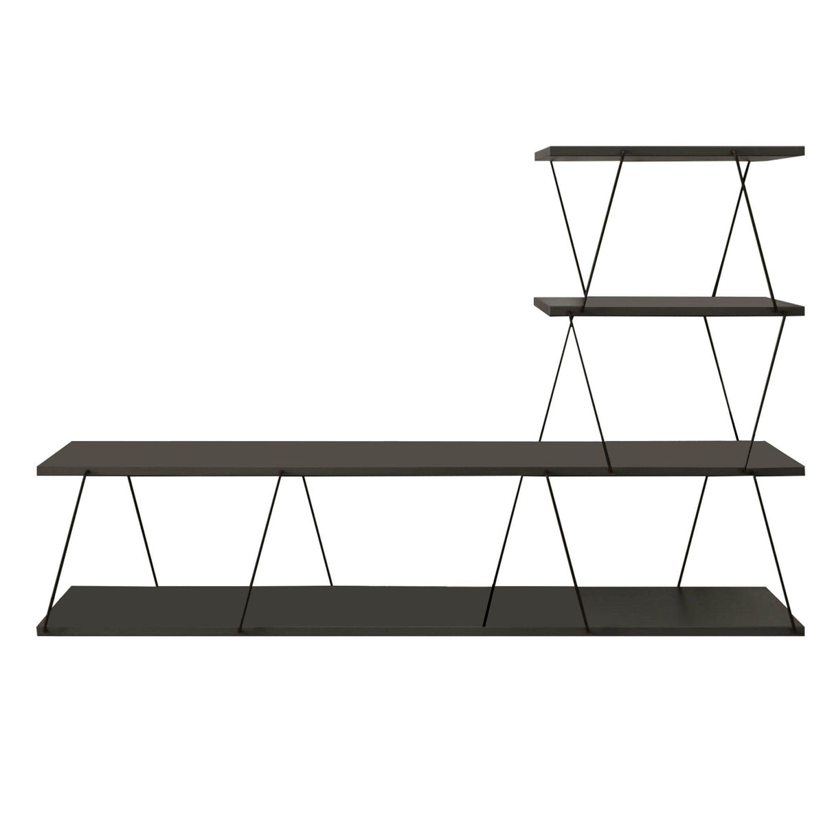 Comoda Tv ilgaz, Alb - Crem - Gri, 150x93x30 cm - Gri