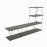 Comoda Tv ilgaz, Alb - Crem - Gri, 150x93x30 cm - Gri