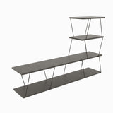 Comoda Tv ilgaz, Alb - Crem - Gri, 150x93x30 cm - Gri