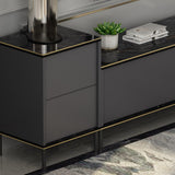 Comoda Tv Imaj, Gri, 180x45x35 cm - Gri