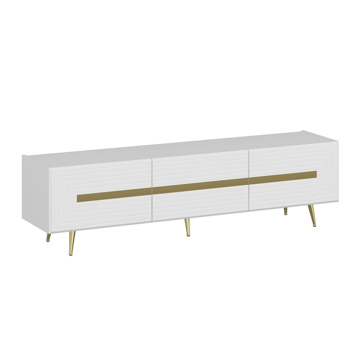 Comoda TV Jose - White, Alb, 180x50x42 cm