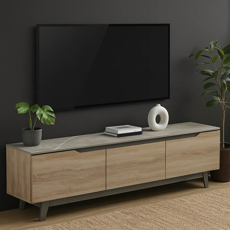 Comoda Tv Kasandra, bej-sonoma, 180x35x49 cm