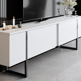 Comoda tv Luxe, 180x30x50 cm - White
Black