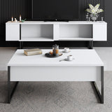 Comoda tv Luxe, 180x30x50 cm - White
Black
