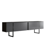Comoda Tv Luxe TV Stand Chic, Alb Negru Nuc, 180x50x30 cm - Antracit