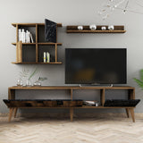 Comoda Tv Madrid TV Unit, Nuc, 34x49x180 cm - Nuc Negru