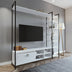 Comodă TV Mat, stejar, negru, alb, 180x180x40 cm - 285LCV1138
