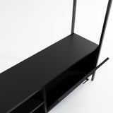 Comodă TV Mat, stejar, negru, alb (diverse dimensiuni) - Negru