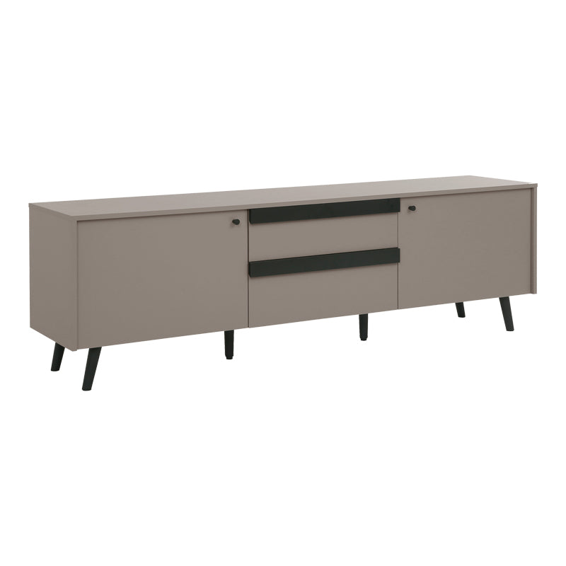 Bej - Negru | SKU: 225-000117 | Comodă TV Nectra, Bej - Negru, 180x40x56 cm, varianta Bej - Negru, produs pentru amenajarea locuinței, disponibil online în România la CasaMob
