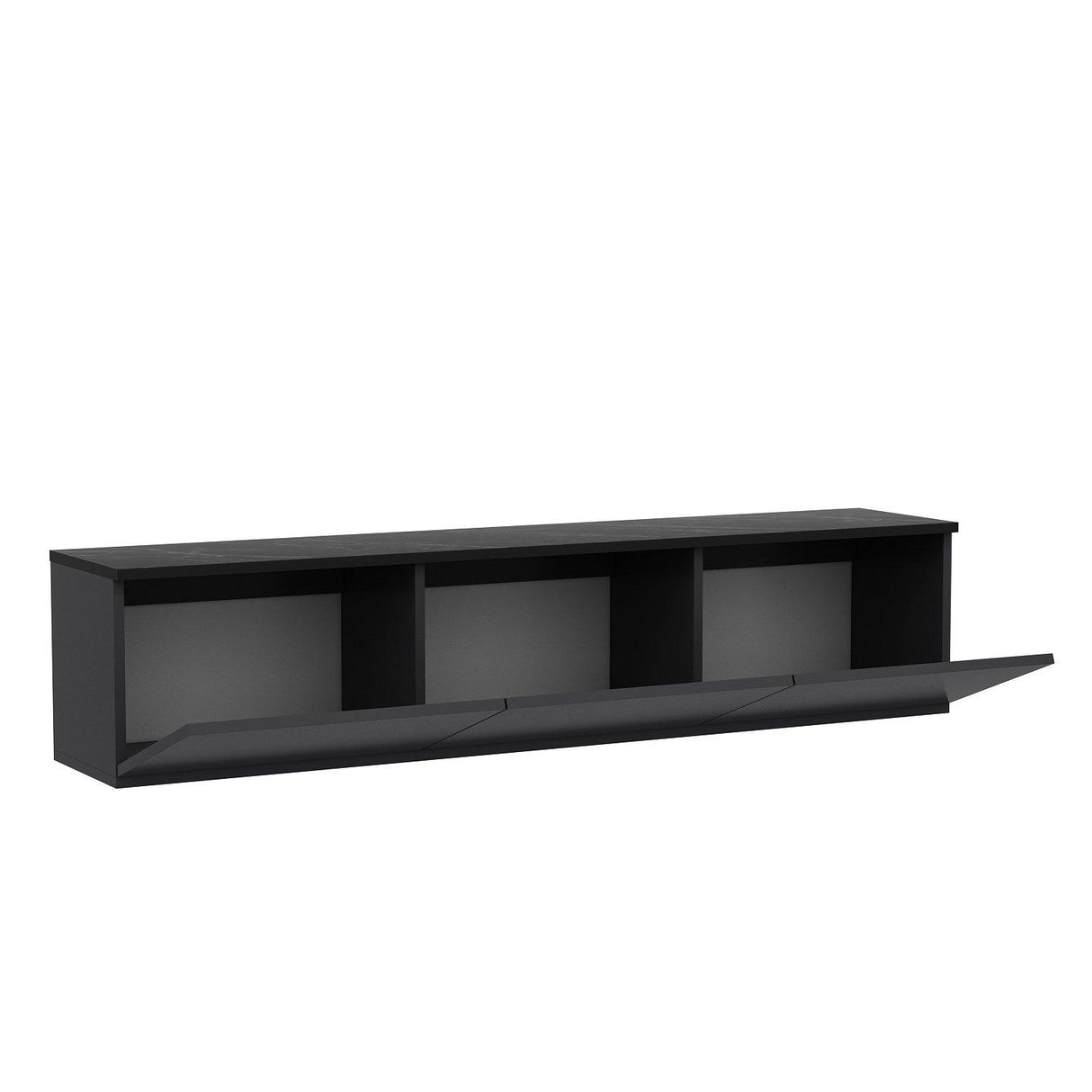 Comoda Tv Neon Illuminated - Anthracite, Gri, 32x35x160 cm