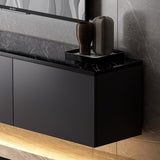 Comoda Tv Neon Illuminated - Anthracite, Gri, 32x35x160 cm