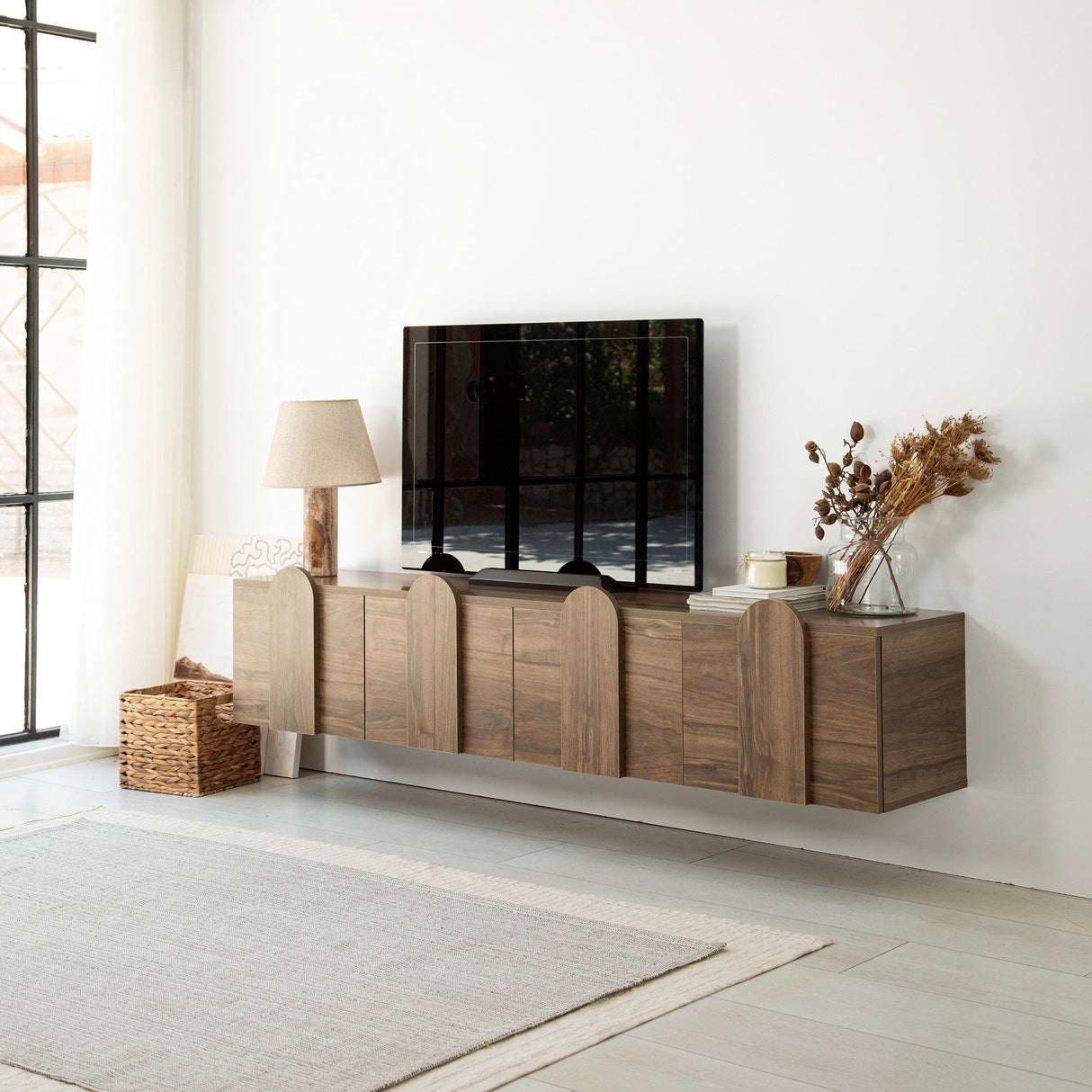 Comodă TV New Line Neostill, stejar - nuc, 180x35 cm