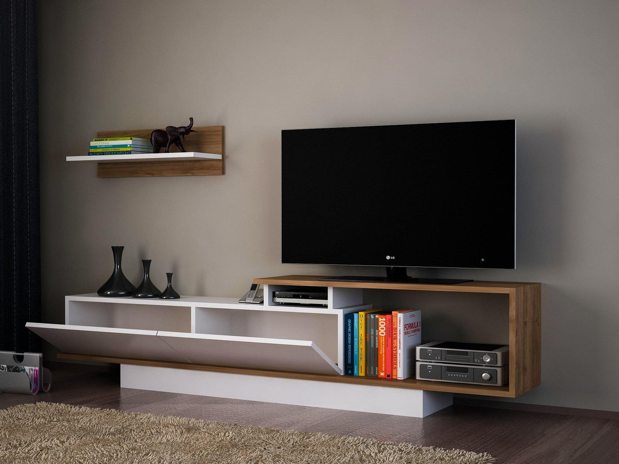 Comoda TV Oraze, Alb, 180x45x30 cm