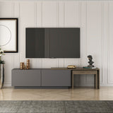 Comoda TV Oslo Antec, Anthracite Walnut - White Atlantic Pine, 180x43 cm - Comoda TV Oslo Antec, Anthracite Walnut - White Atlantic Pine, 180x43 cm