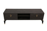 Comoda TV Posh, Alb - Maro inchis, 143x47x40 cm - Maro