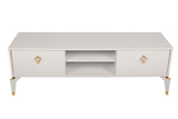Comoda TV Posh, Alb - Maro inchis, 143x47x40 cm - Alb