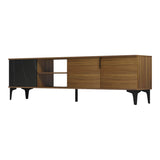 Comoda TV Riba, Nuc-Negru-Marmura, 180x34x51 cm
