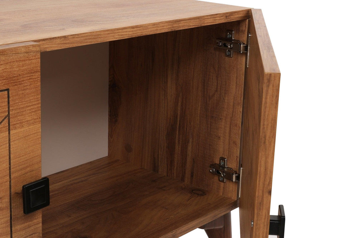 Comoda TV Roza, Lemn, Natural, 100x54x35 cm