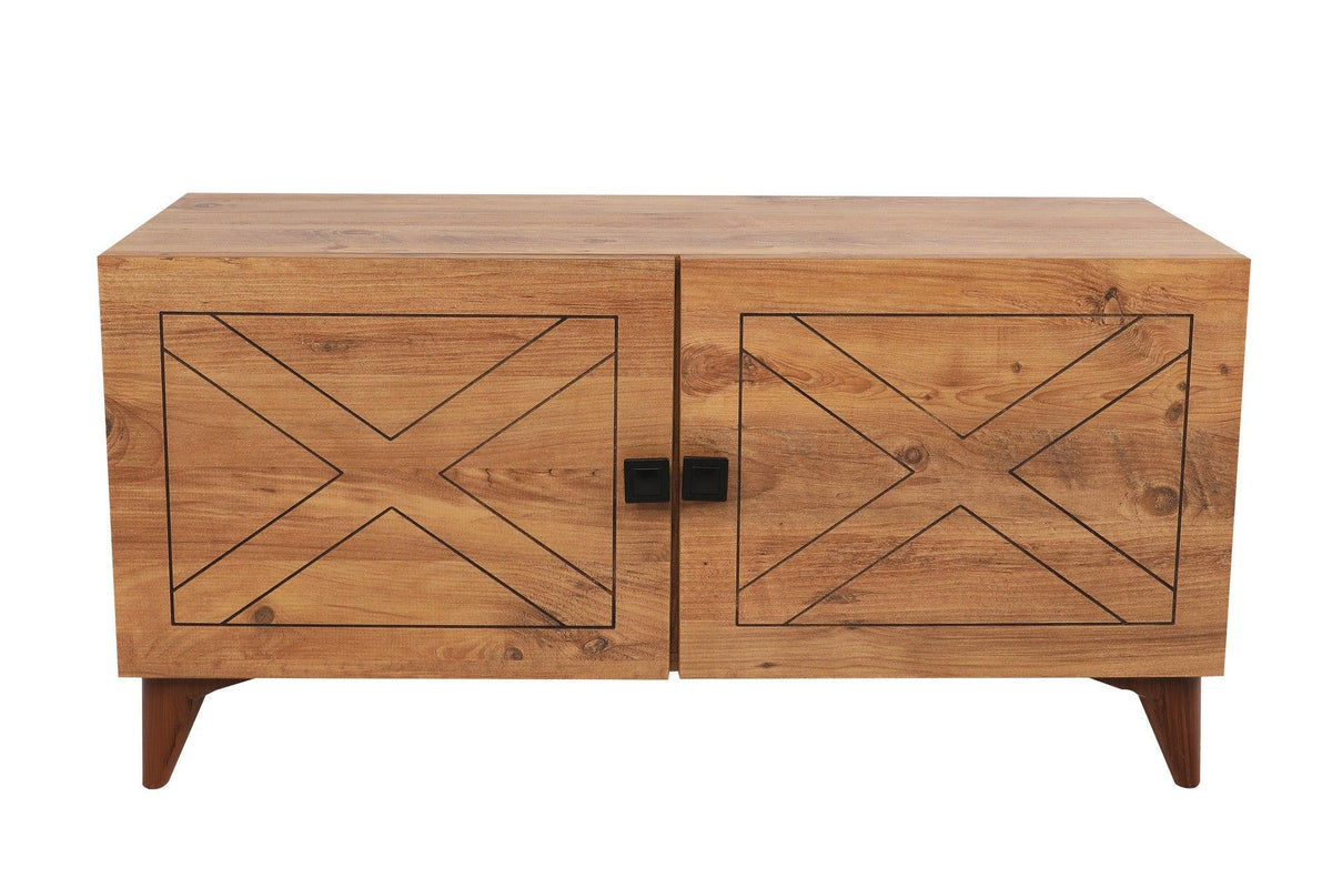 Comoda TV Roza, Lemn Natural, 100 x 54 x 35 cm