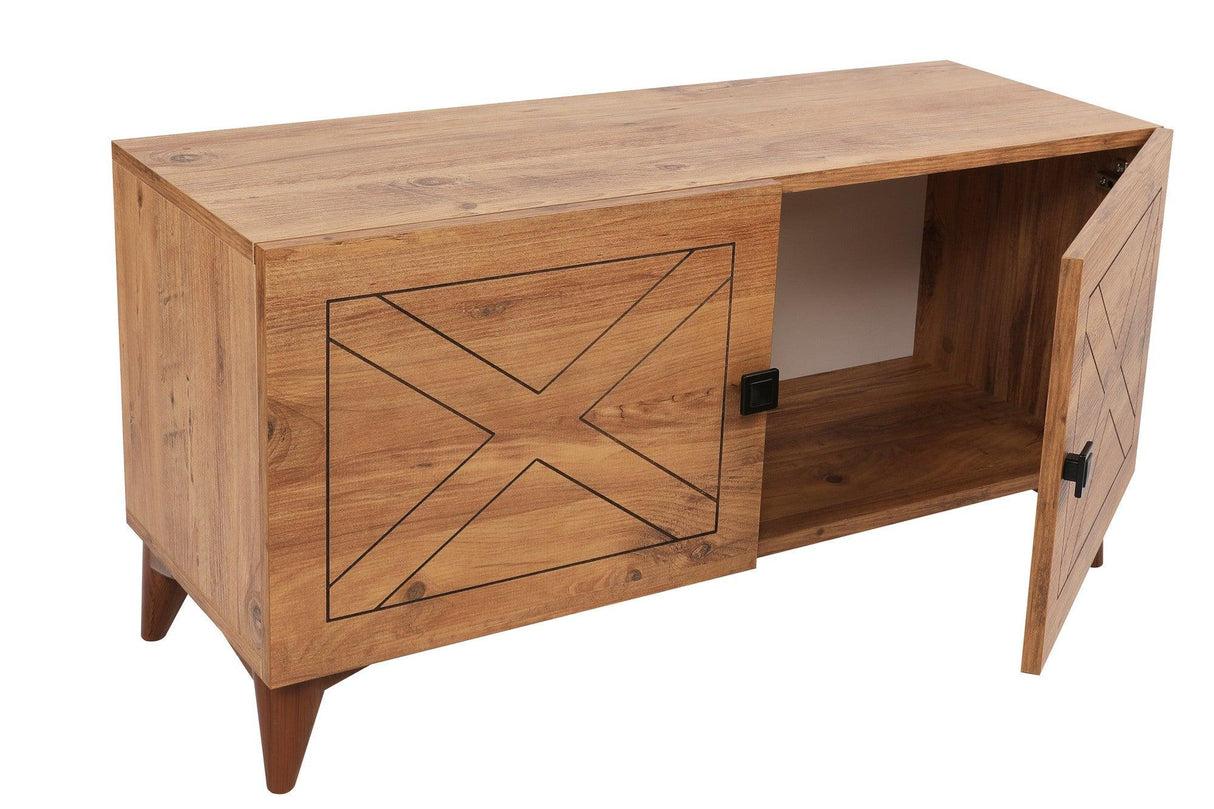 Comoda TV Roza, Lemn, Natural, 100x54x35 cm
