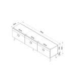Comoda TV Safar - White, Alb, 150x45x30 cm
