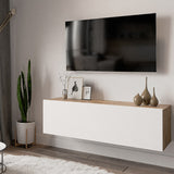 Comoda TV Serit, Alb - Stejar, 31x100x30 cm