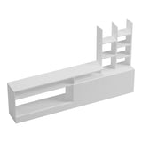 Comoda TV Seruno, Alb - Stejar, 170x25x100 cm - Alb