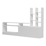 Comoda TV Seruno, Alb - Stejar, 170x25x100 cm - Alb