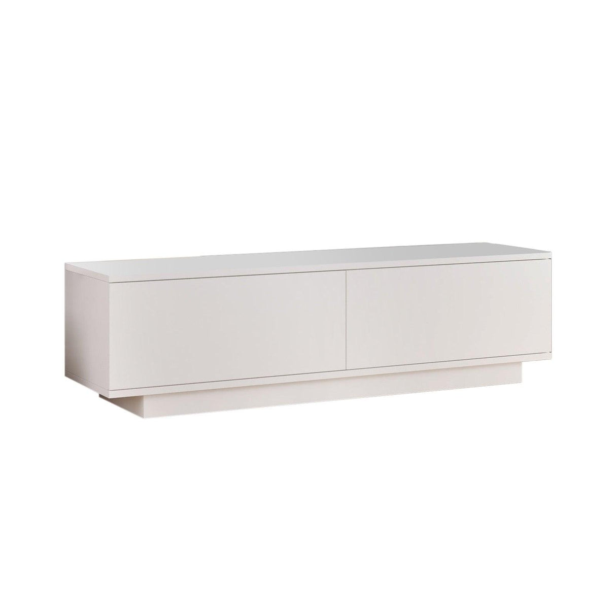 Comoda TV Shelfy, Alb - Negru, 140x39x36 cm - alb