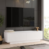 Comoda TV Shelfy, Alb - Negru, 140x39x36 cm - alb