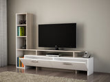 Comoda Tv Simal - White, Cordoba, Alb, 120x22x29.8 cm