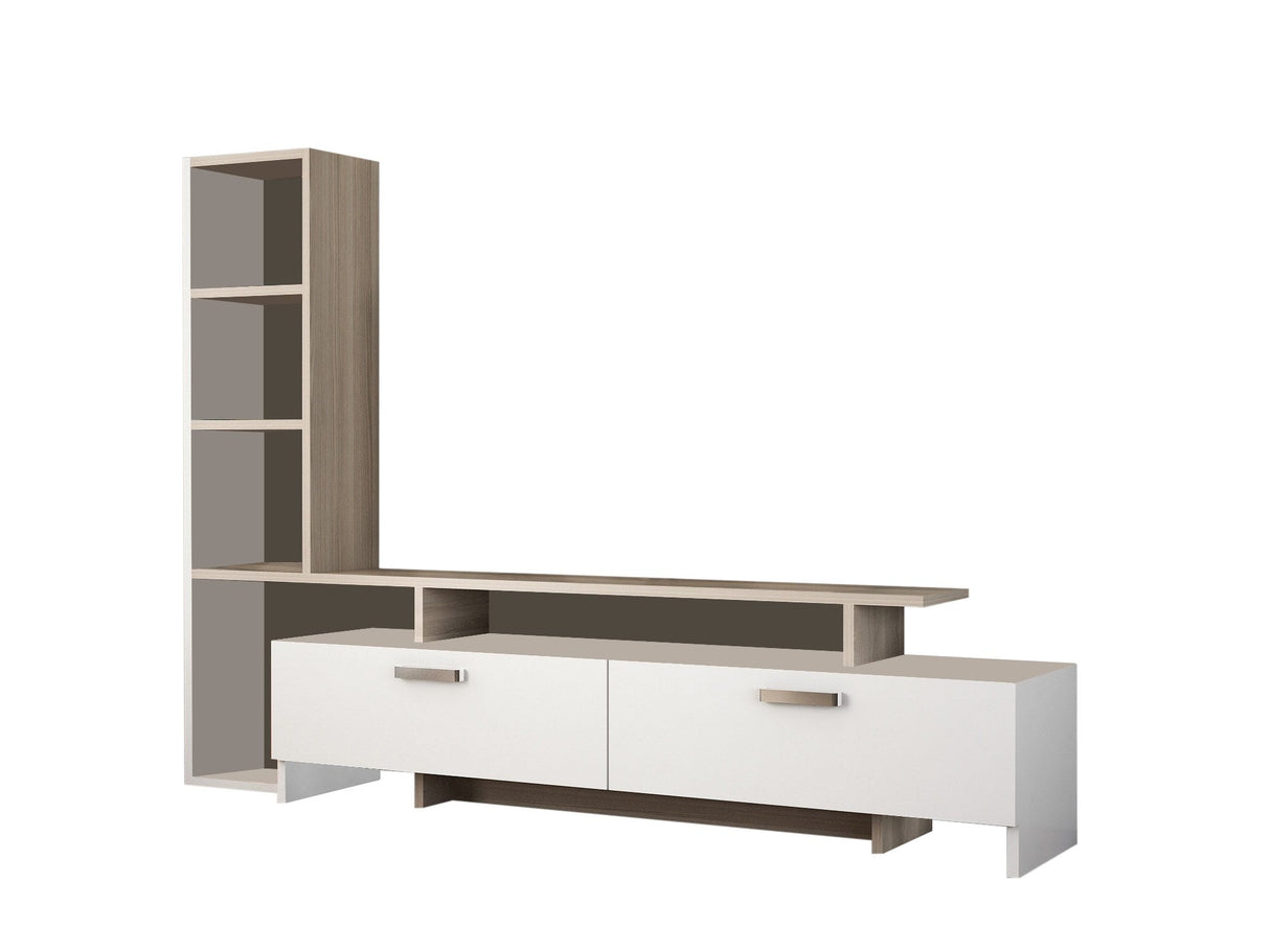 Comoda Tv Simal - White, Cordoba, Alb, 120x22x29.8 cm