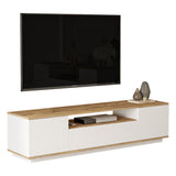Comoda TV Soren, Antracit - Alb, 180x44x45 cm - Alb