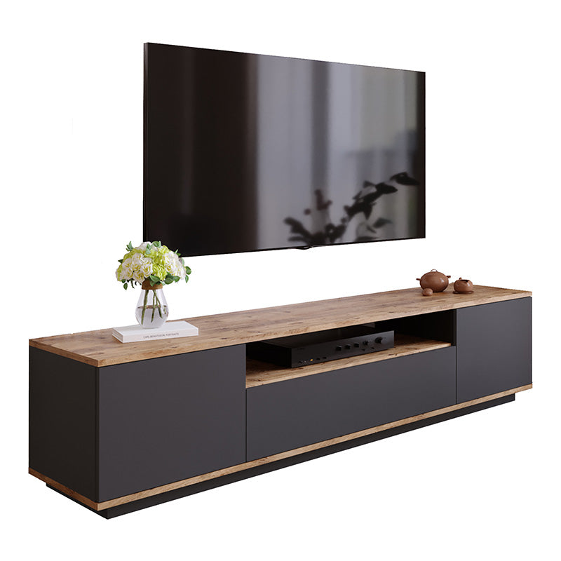 Comoda TV Soren, Antracit - Alb, 180x44x45 cm - Comoda TV Soren, Antracit - Alb, 180x44x45 cm