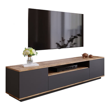 Comoda TV Soren, Antracit - Alb, 180x44x45 cm