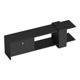 Comoda TV Standi, Negru, 120x25x36 cm