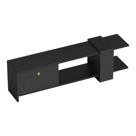 Comoda TV Standi, Negru, 120x25x36 cm