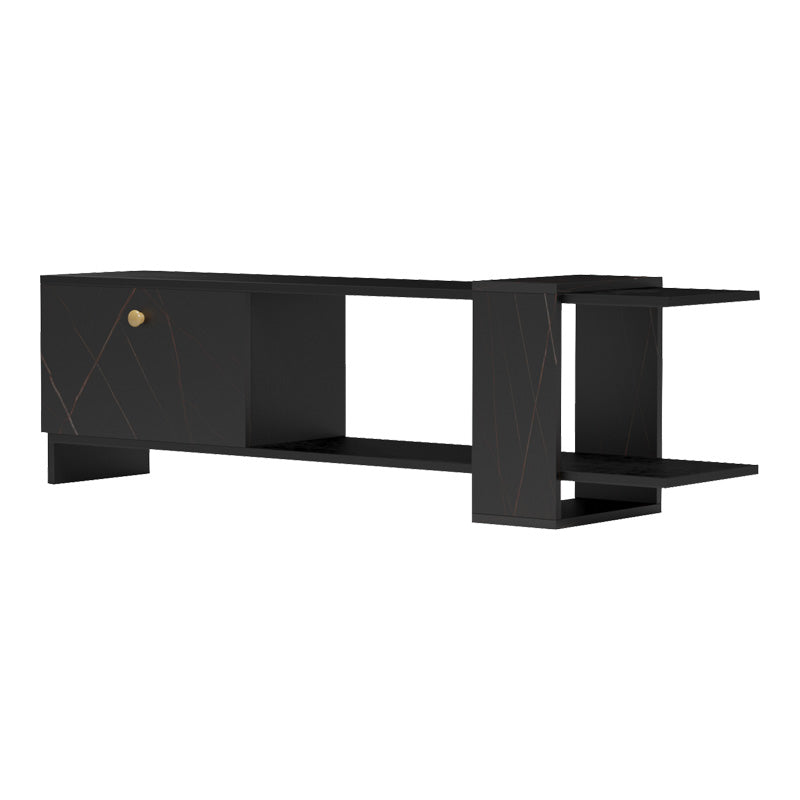 Comoda TV Standi, Negru, 120x25x36 cm, perspectiva suplimentara