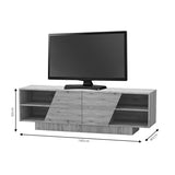 Comoda TV Stevie, Diverse culori, 160x40x50 cm - Stejar