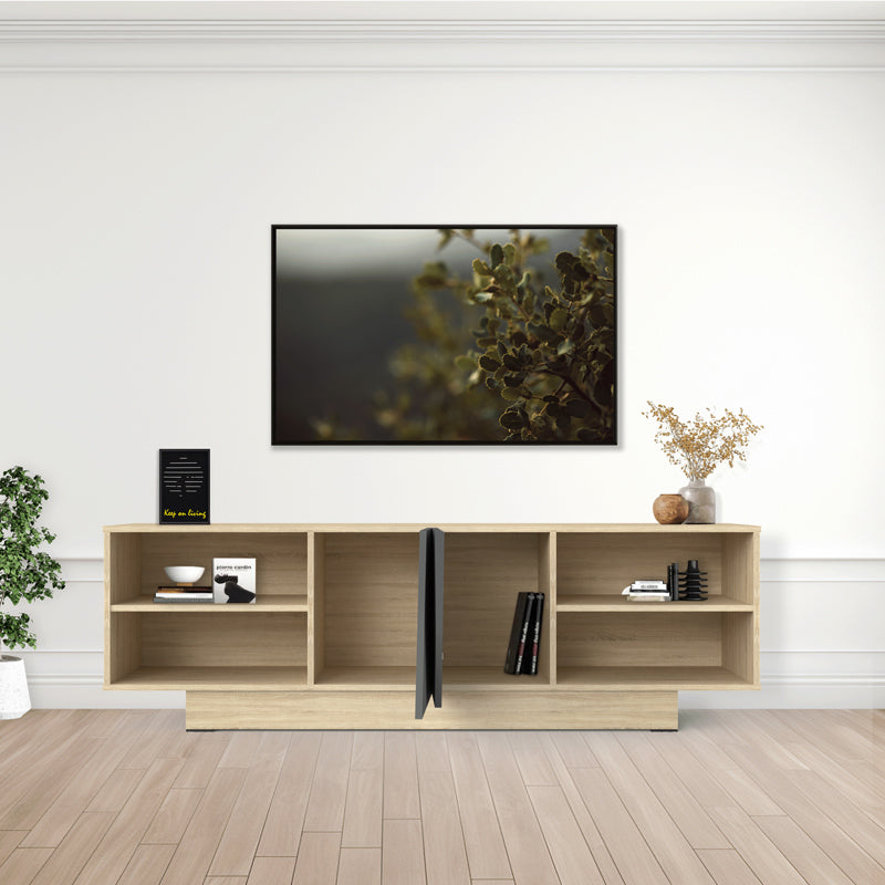 Comoda TV Stevie, Diverse culori, 160x40x50 cm - Sonoma-Gri inchis