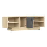Comoda TV Stevie, Diverse culori, 160x40x50 cm - Sonoma-Gri inchis